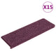 Mattes d'escalier Vidaxl 15 ST 65X21X4 CM POUR POURPLE