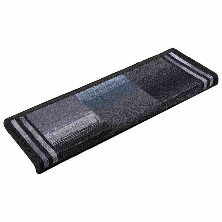Vidaxl Mat à escalier auto-adhésif 15 ST 65x21x4 cm noir et gris