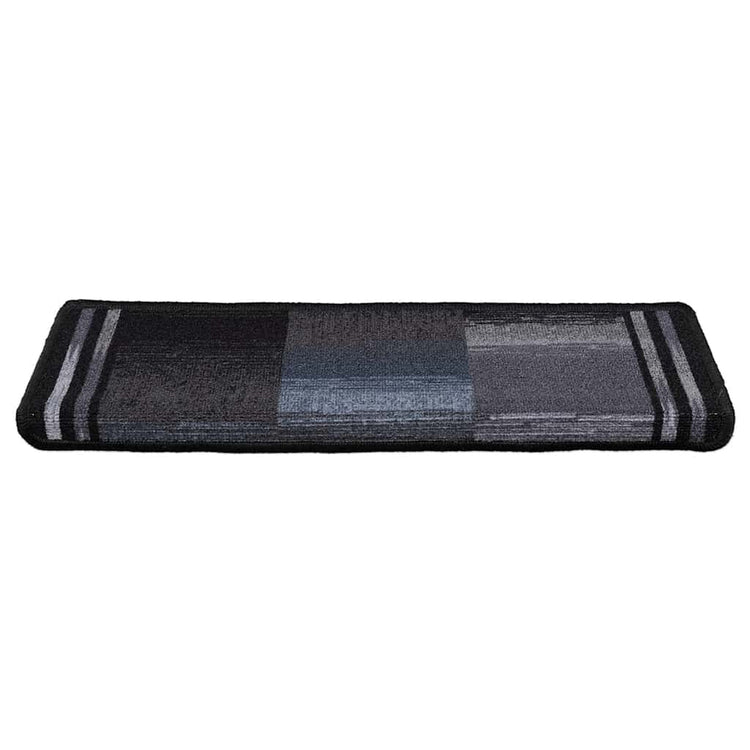 Vidaxl Mat à escalier auto-adhésif 15 ST 65x21x4 cm noir et gris
