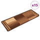 VidaXL tapis d'escalier auto-adhésifs 15 pcs 65x21x4 cm marron