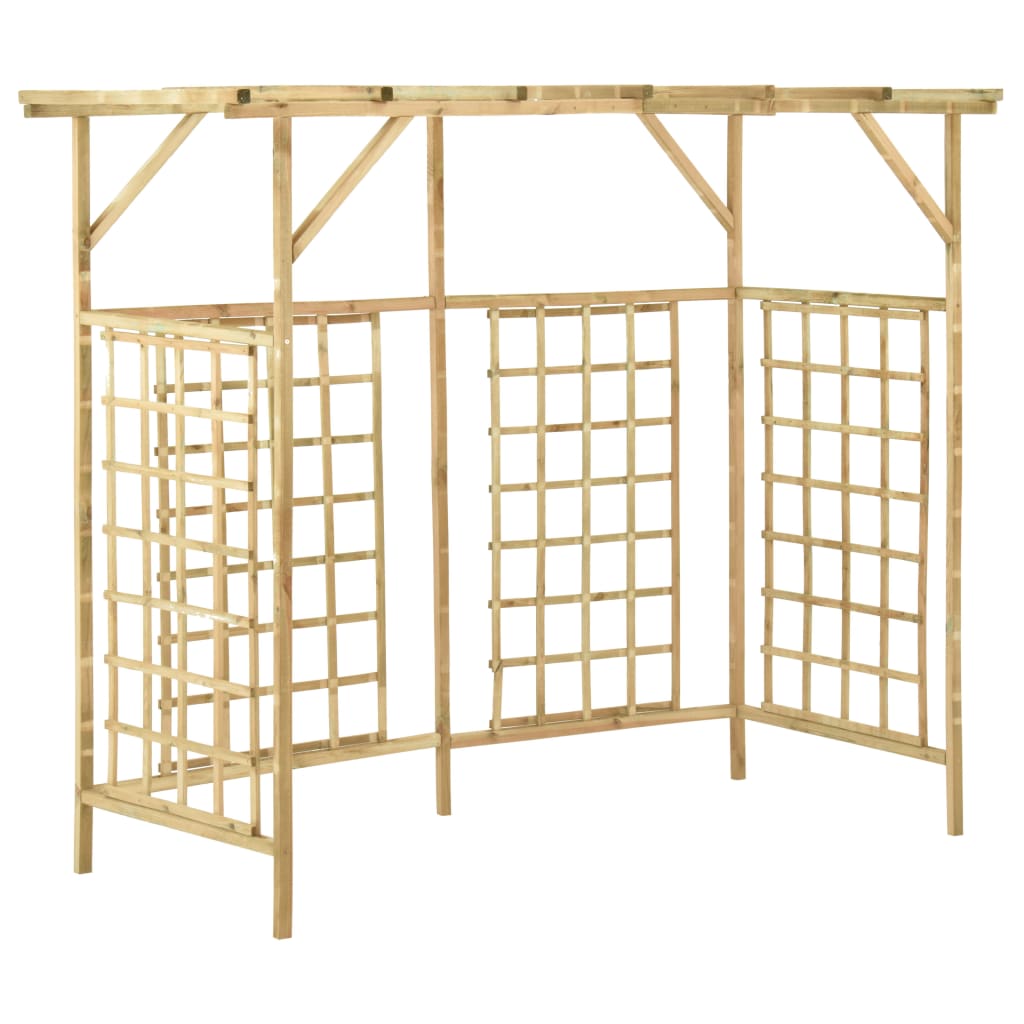Vidaxl pergola pour 3 conteneurs imprégnés de pin