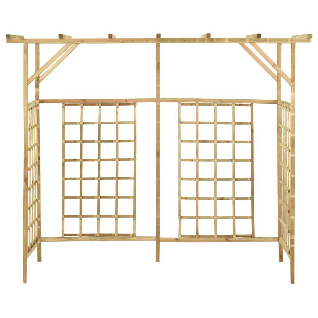 Vidaxl pergola pour 3 conteneurs imprégnés de pin