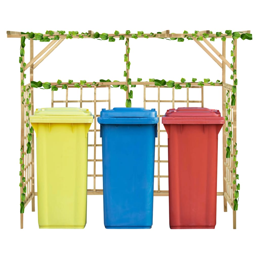 Vidaxl pergola pour 3 conteneurs imprégnés de pin