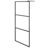 Vidaxl Walk-In Mur de douche transparent 100x195 cm Esg Verre noir
