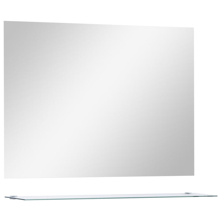 Miroir mural Vidaxl avec étagère 80x60 cm Verre durcie