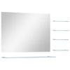 Miroir mural vidaxl avec 5 étagères 80x60 cm de couleur argentée