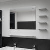 Miroir mural vidaxl avec 5 étagères 80x60 cm de couleur argentée