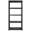 Rack de stockage Vidaxl 5 couches 183x45.7x185 cm Plastique noir