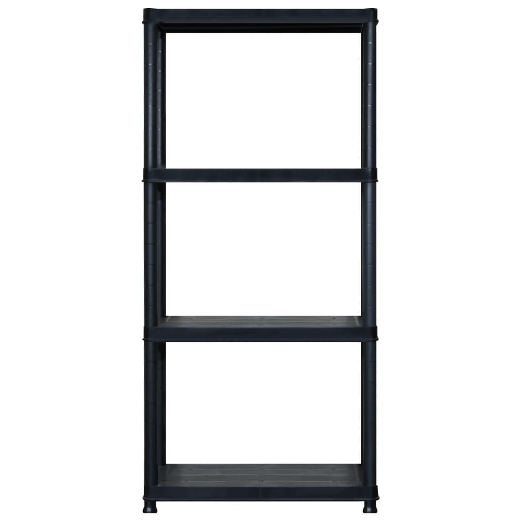 Rack de stockage Vidaxl 4 couches 183x30.5x130 cm Plastique noir