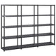 Rack de rangement Vidaxl 5 couches 213x38x170 cm Plastique noir