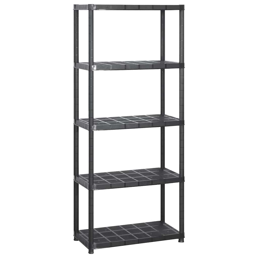 Rack de rangement Vidaxl 5 couches 213x38x170 cm Plastique noir