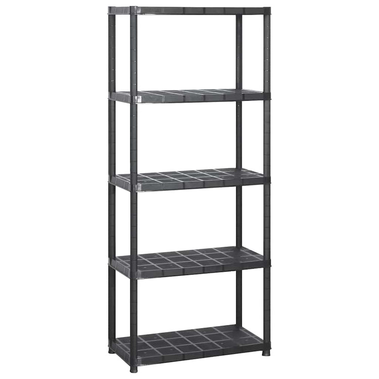 Rack de rangement Vidaxl 5 couches 213x38x170 cm Plastique noir