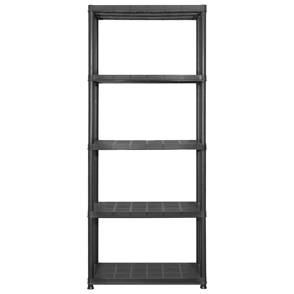 Rack de rangement Vidaxl 5 couches 213x38x170 cm Plastique noir