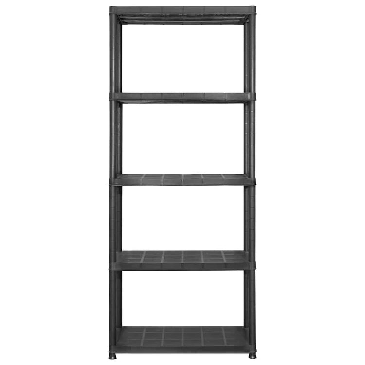 Rack de rangement Vidaxl 5 couches 213x38x170 cm Plastique noir