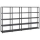 Rack de stockage Vidaxl 5 couches 284x38x170 cm Noir en plastique