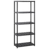 Rack de stockage Vidaxl 5 couches 284x38x170 cm Noir en plastique