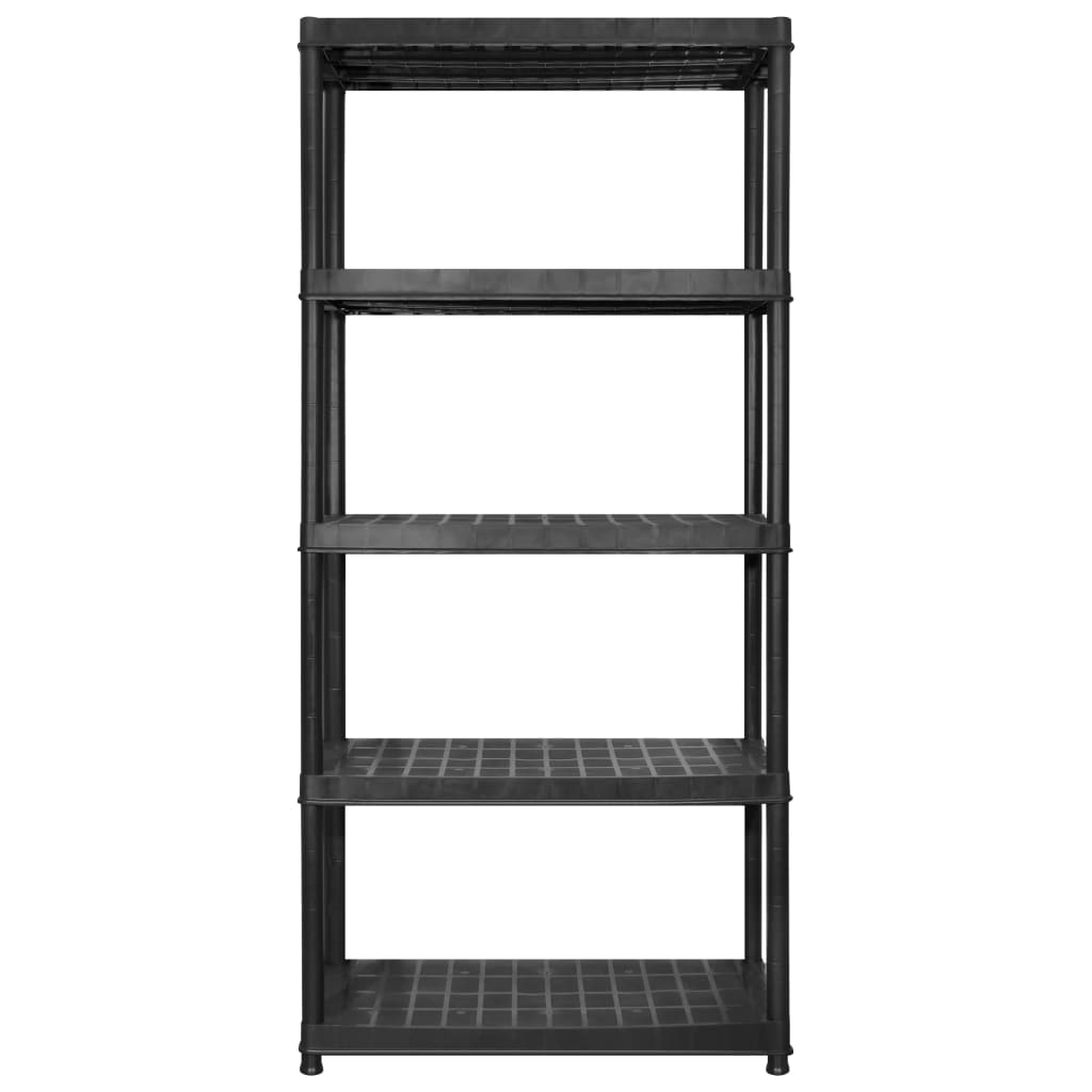 Rack de stockage Vidaxl 5 couches 340x40x185 cm Plastique noir