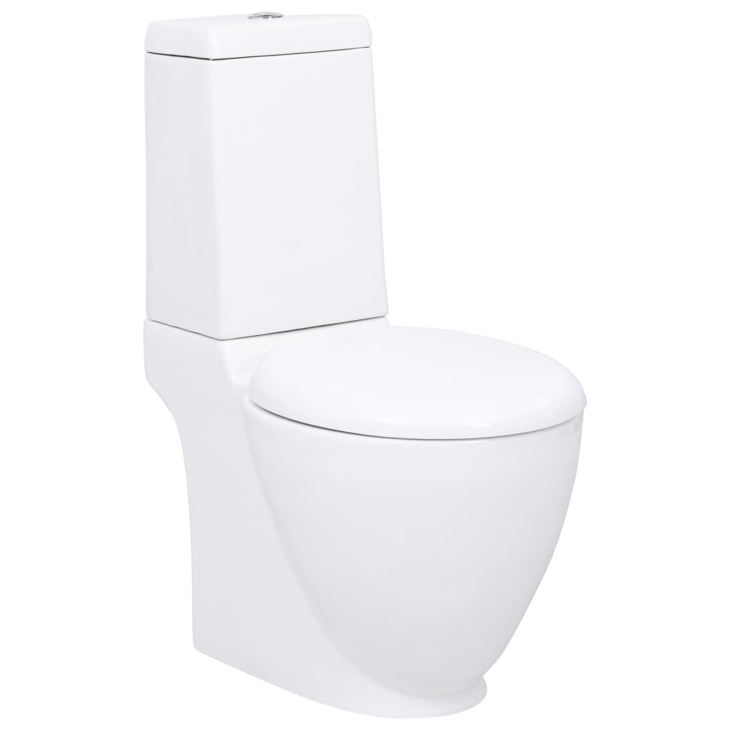 Vidaxl Toilet Round Drain sous la céramique blanc
