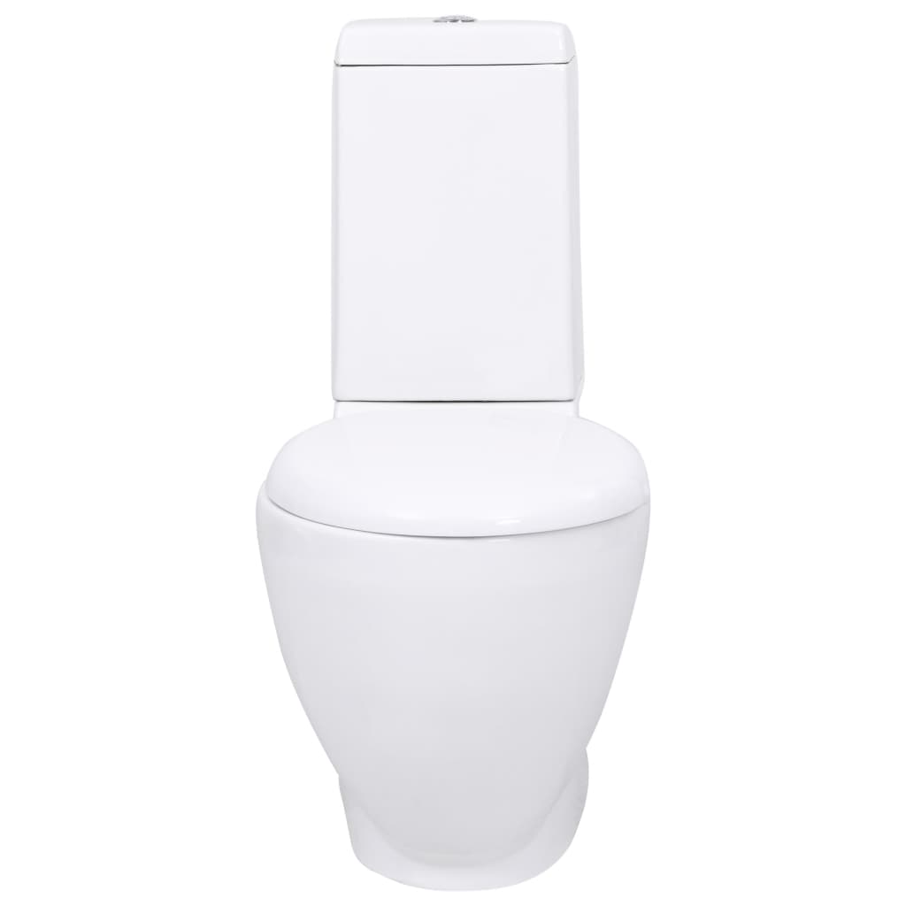 Vidaxl Toilet Round Drain sous la céramique blanc