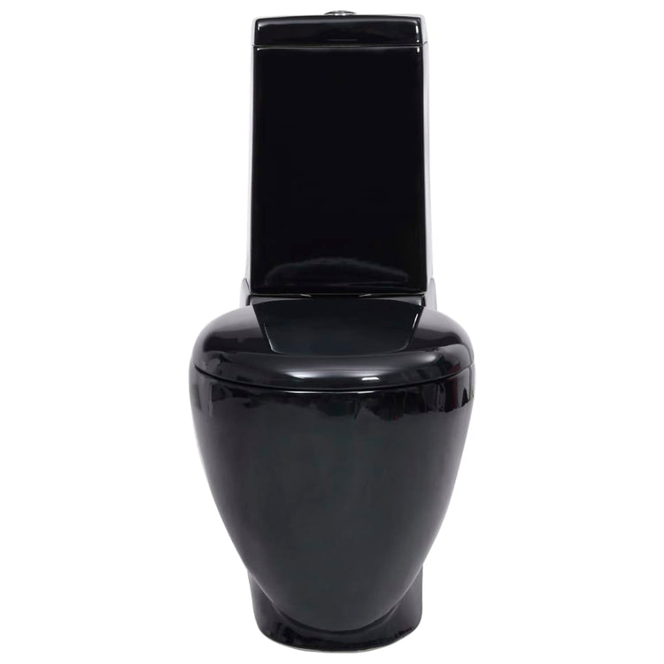 Vidaxl Toilet Round Drain sous la céramique noir