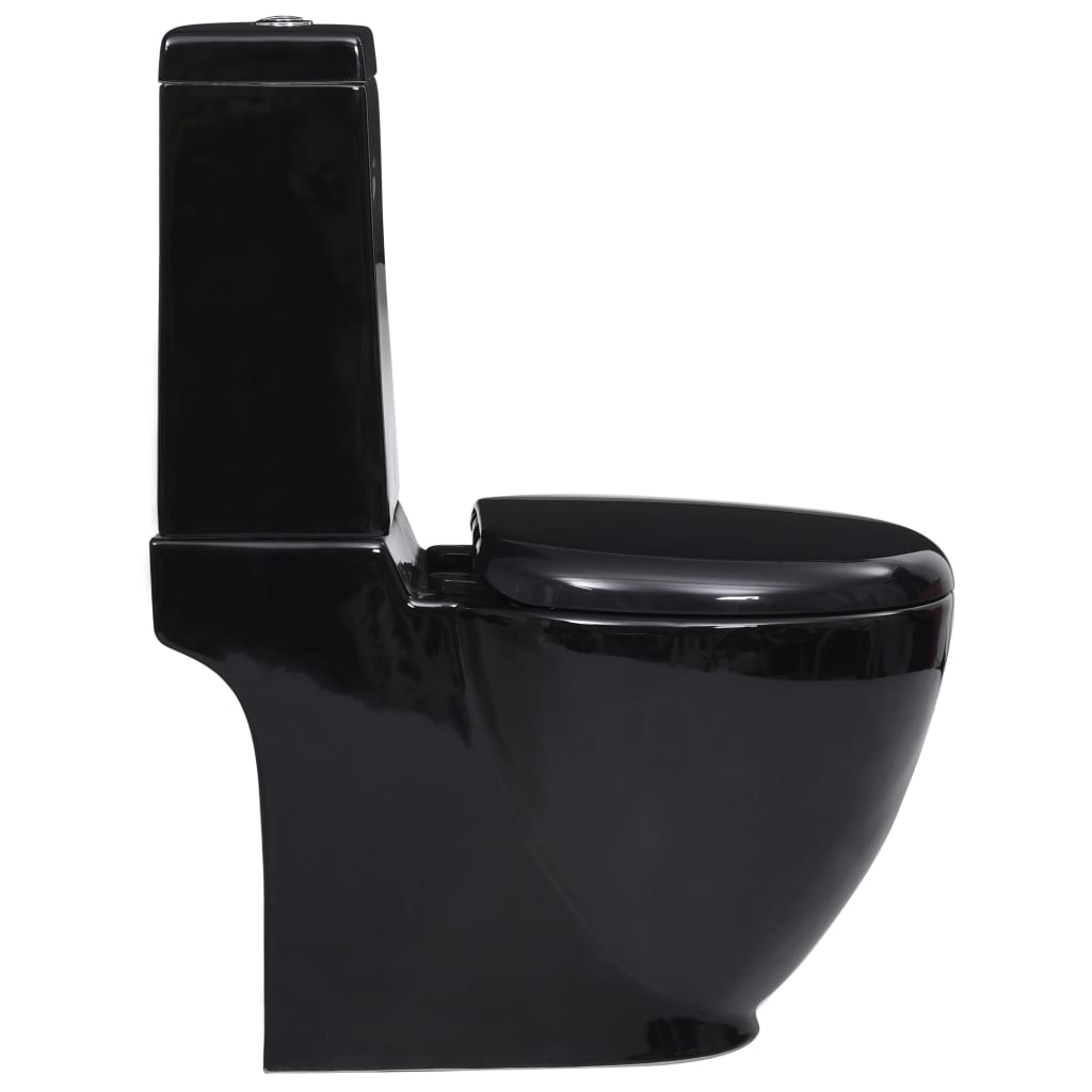 Vidaxl Toilet Round Drain sous la céramique noir