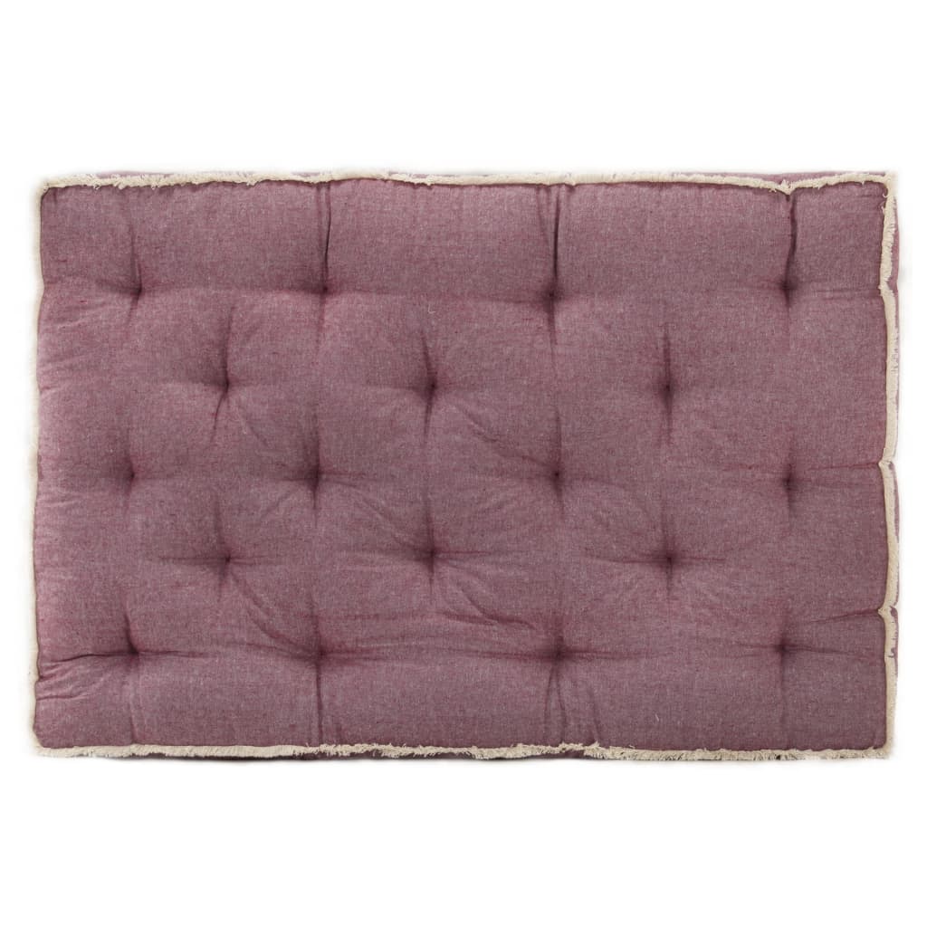 Vidaxl Bank Cushion Pallet 120x80x10 cm Bordeaux Red