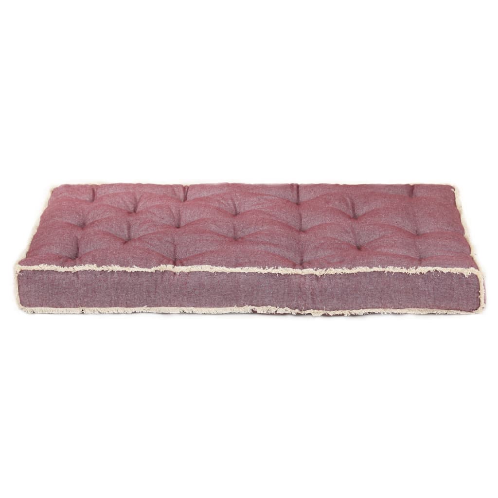 Vidaxl Bank Cushion Pallet 120x80x10 cm Bordeaux Red