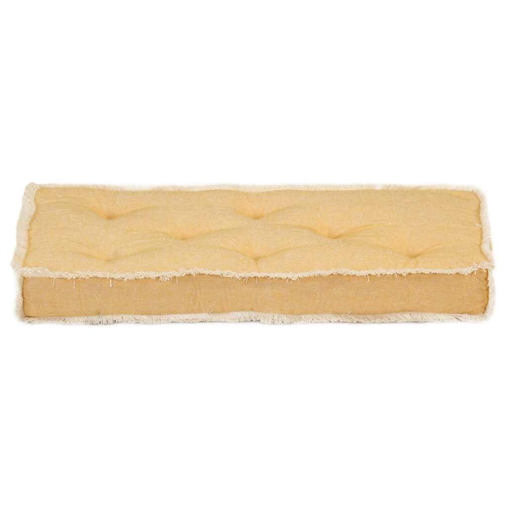 VidaXL coussin de canapé palette 73x40x7 cm jaune