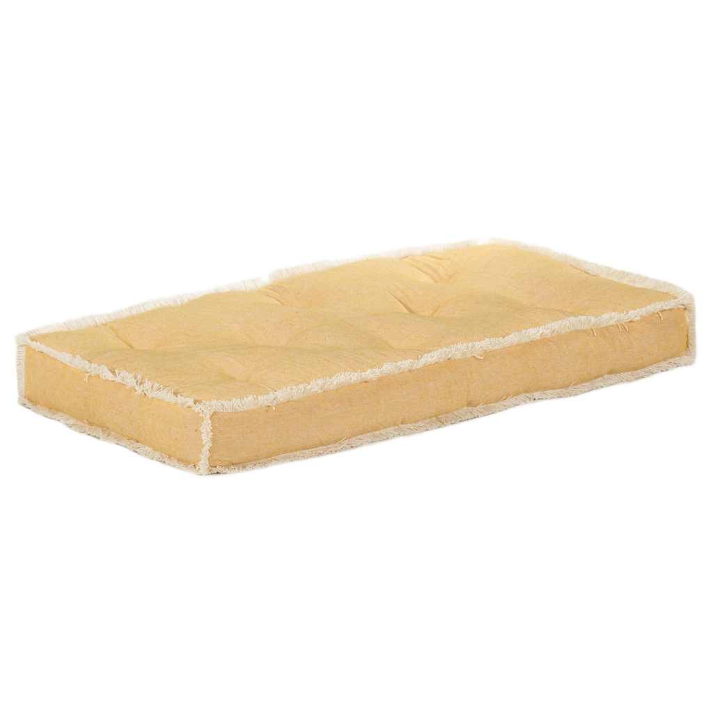 VidaXL coussin de canapé palette 73x40x7 cm jaune