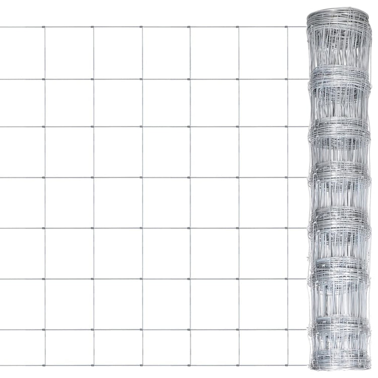 Vidaxl hek 50x1 m galvanisé en acier argent coloré