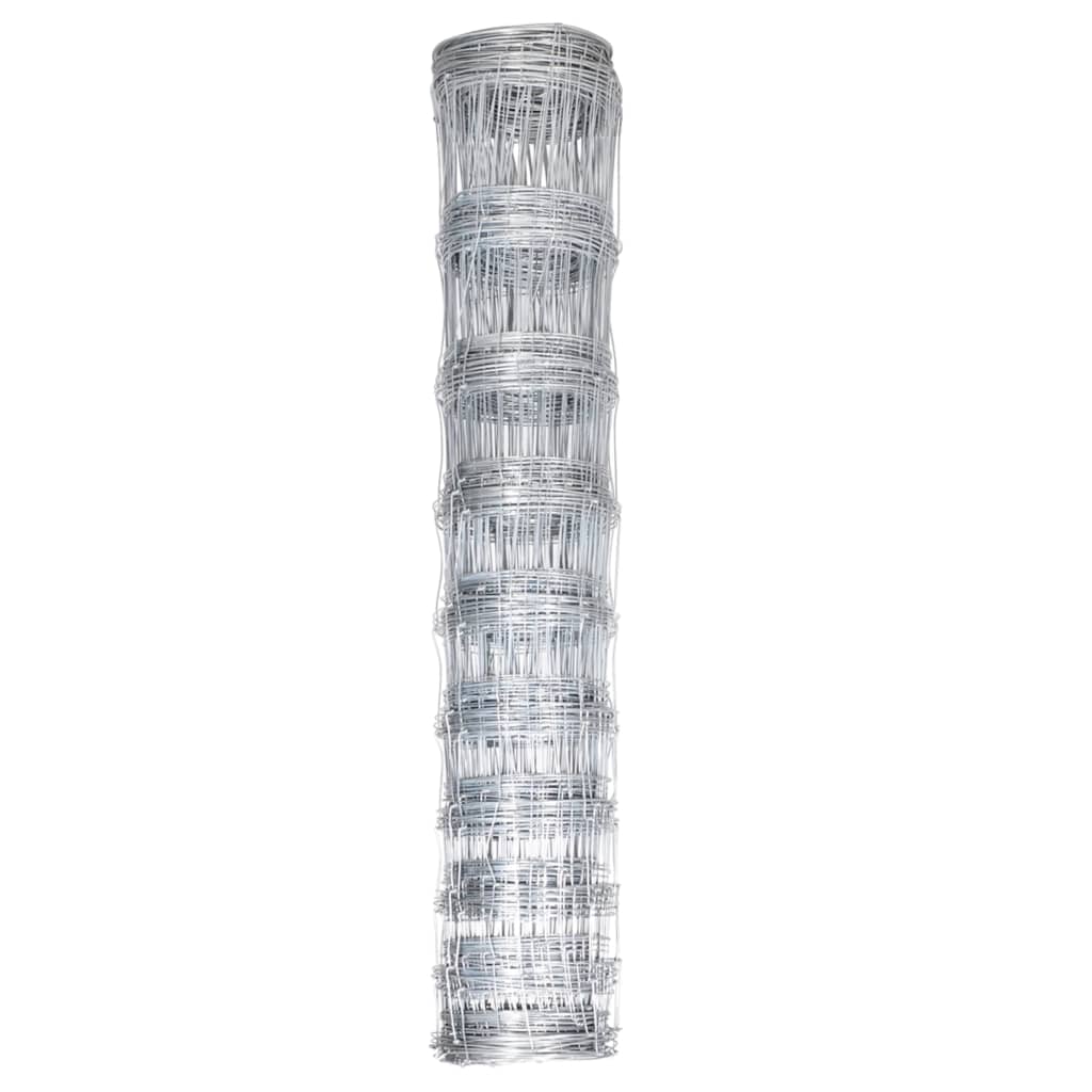 Vidaxl hek 50x1,2 m Galvanisé en acier argent coloré