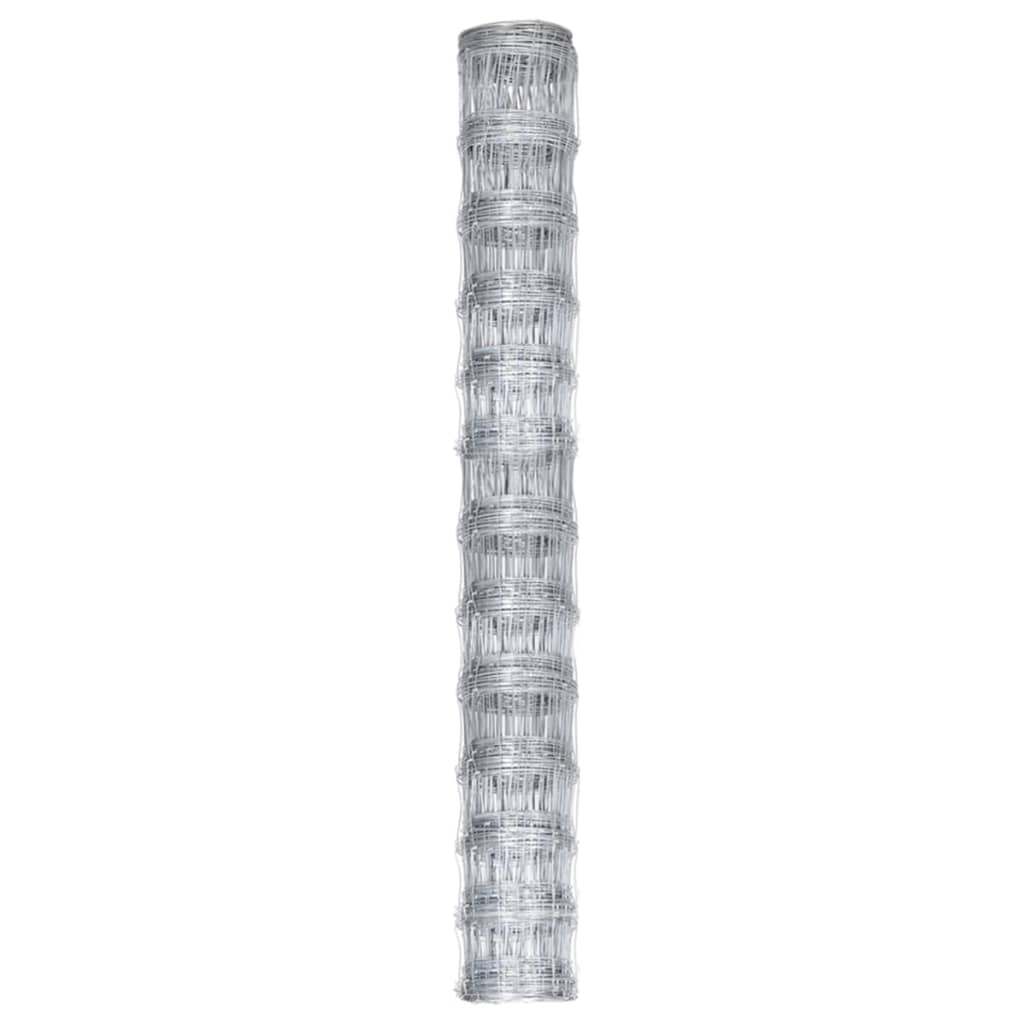 Vidaxl hek 50x1,25 m Galvanisé en acier argent coloré
