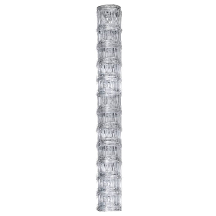 Vidaxl hek 50x1,25 m Galvanisé en acier argent coloré