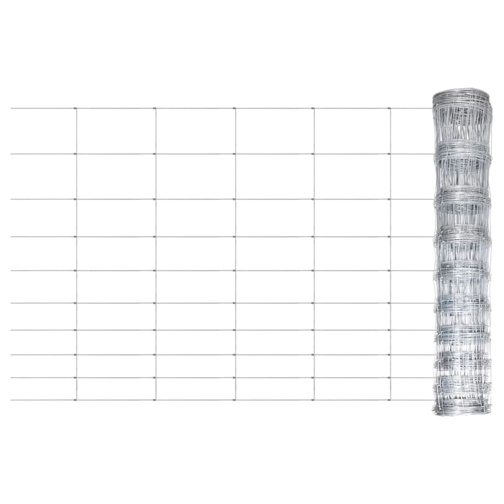 Vidaxl Hek 50x1,5 m Galvanisé en acier argent coloré