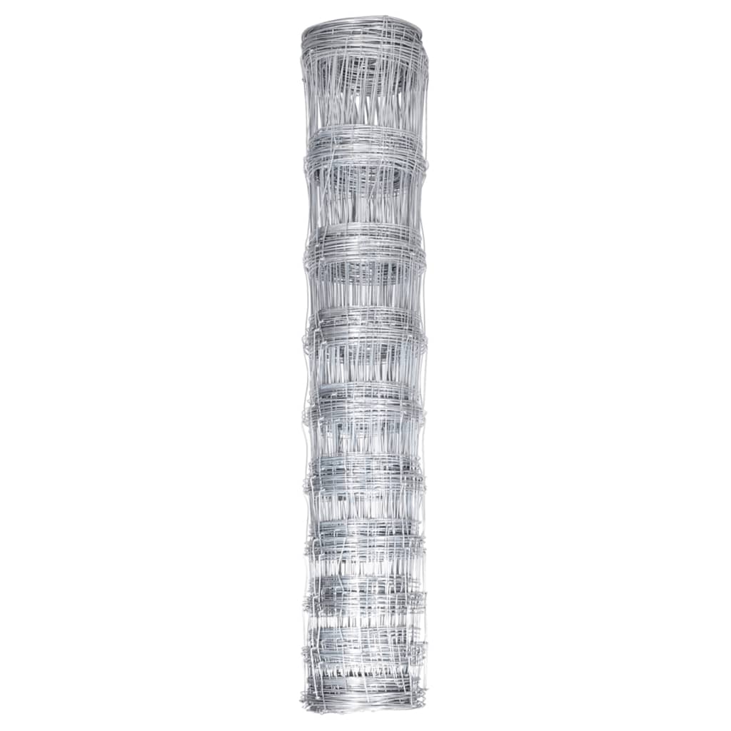 Vidaxl Hek 50x1,5 m Galvanisé en acier argent coloré