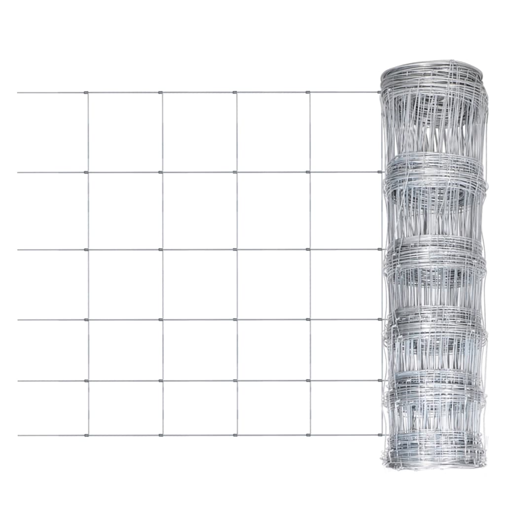 Vidaxl Hek 50x1,5 m Galvanisé en acier argent coloré