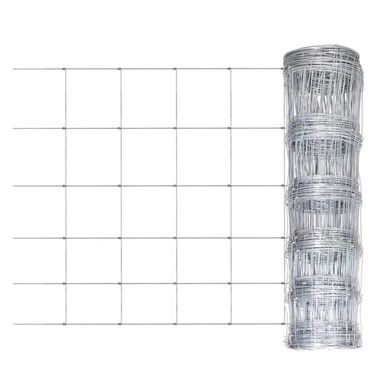 Vidaxl Hek 50x1,5 m Galvanisé en acier argent coloré