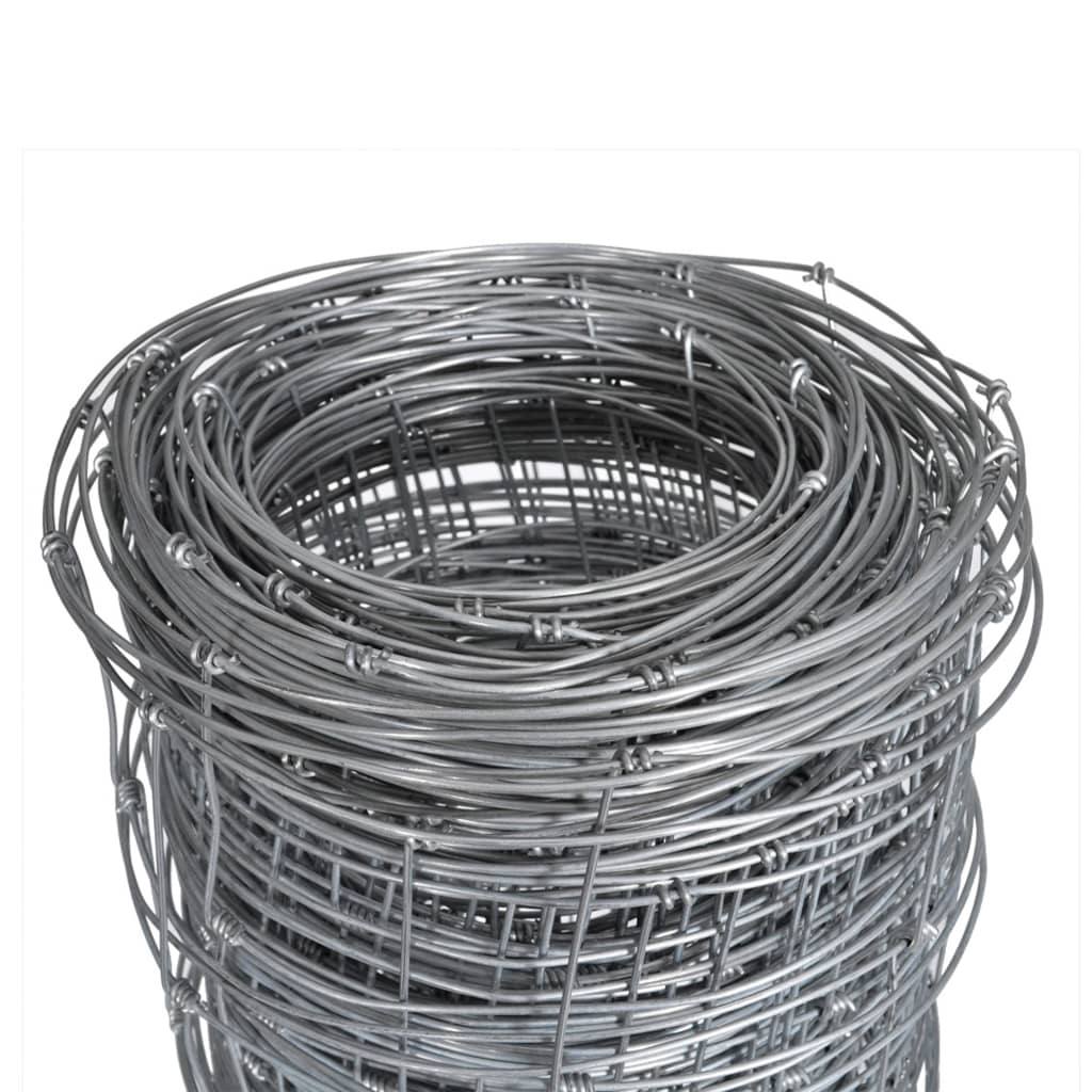 Vidaxl Hek 50x1,5 m Galvanisé en acier argent coloré