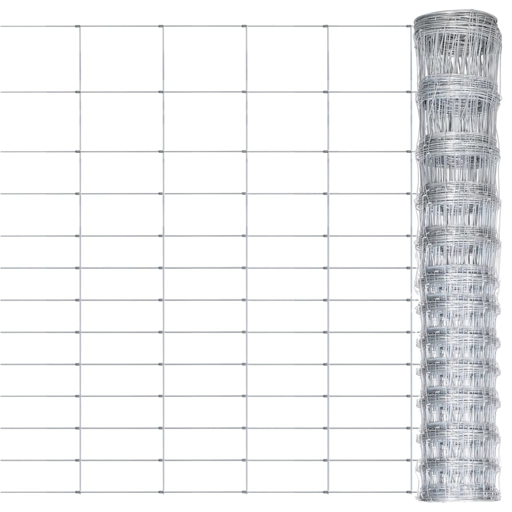 Vidaxl Hek 50x1,5 m Galvanisé en acier argent coloré