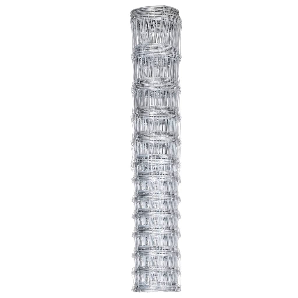 Vidaxl Hek 50x1,5 m Galvanisé en acier argent coloré