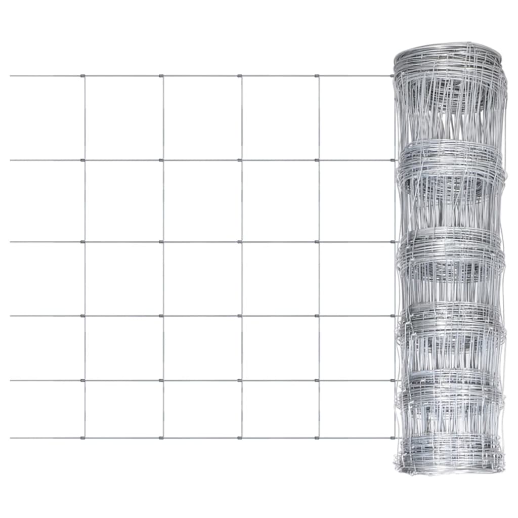 Vidaxl hek 50x0,8 m Galvanisé en acier argent coloré