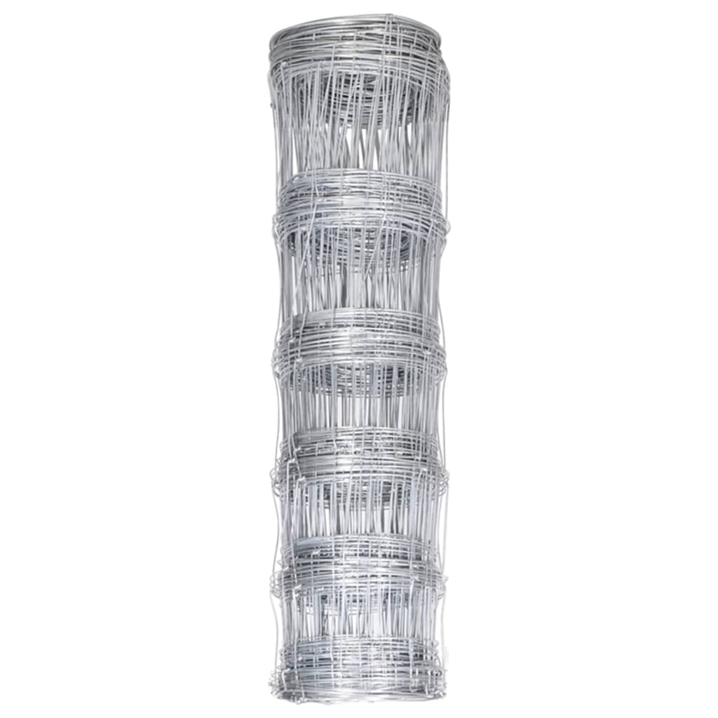 Vidaxl hek 50x0,8 m Galvanisé en acier argent coloré