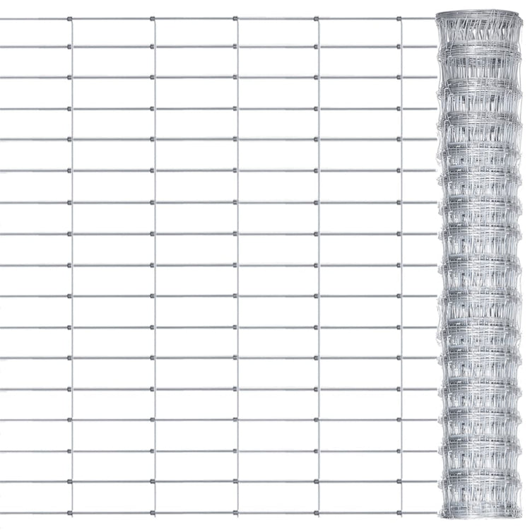 Vidaxl hek 50x0,8 m Galvanisé en acier argent coloré