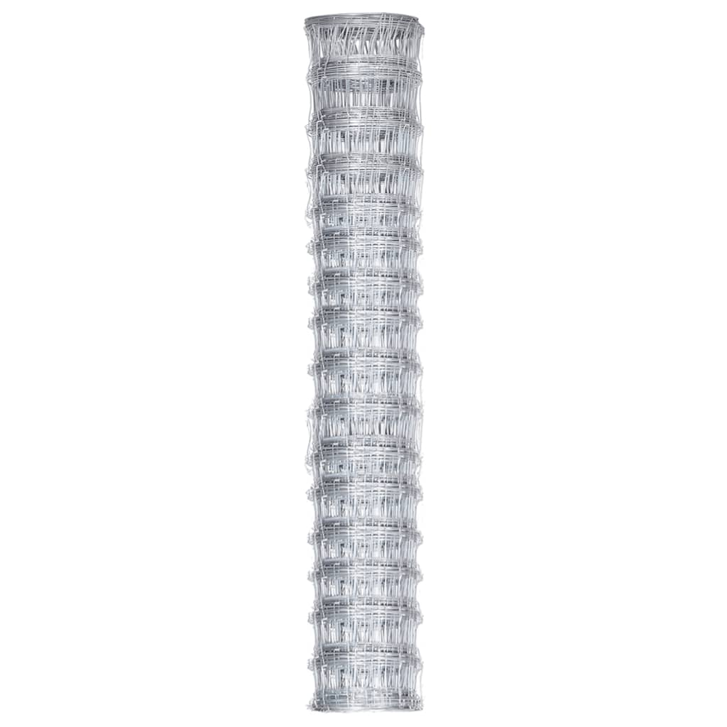 Vidaxl hek 50x0,8 m Galvanisé en acier argent coloré