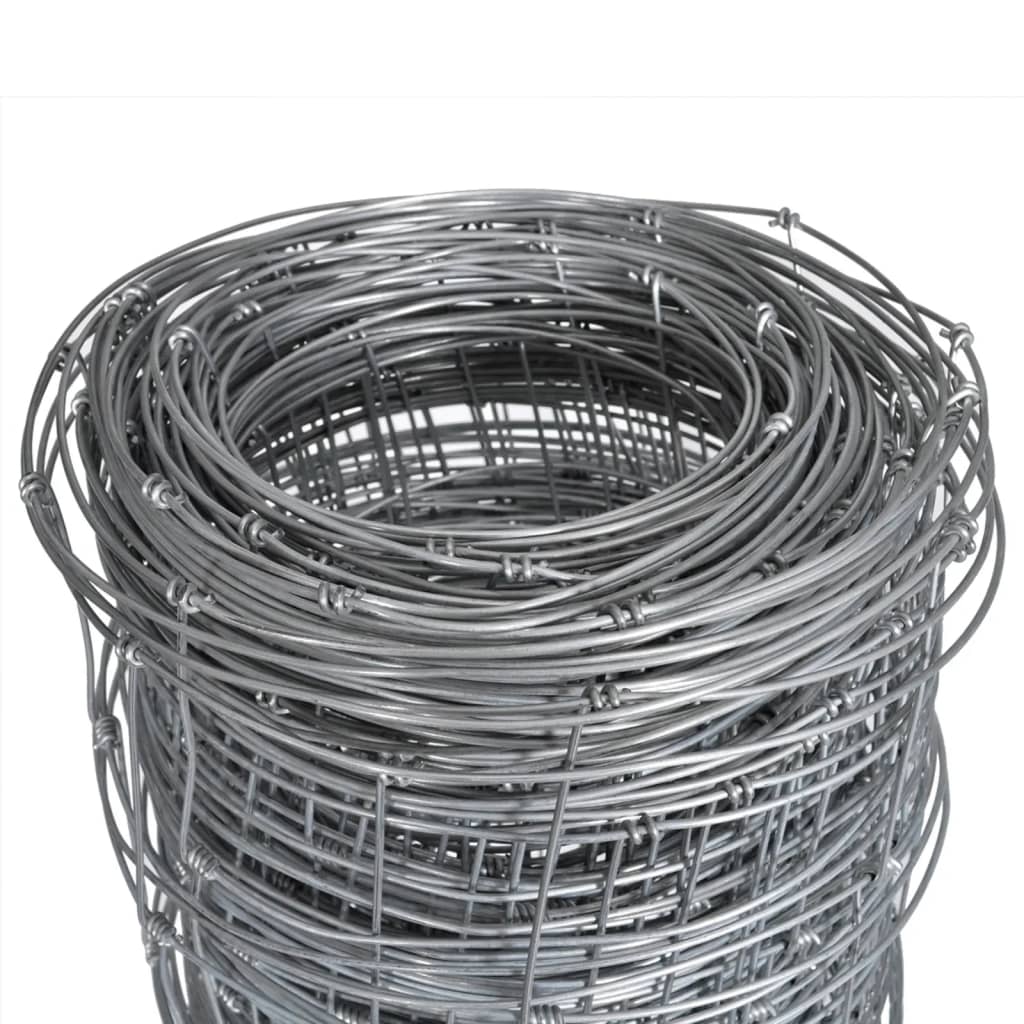 Vidaxl hek 50x0,8 m Galvanisé en acier argent coloré