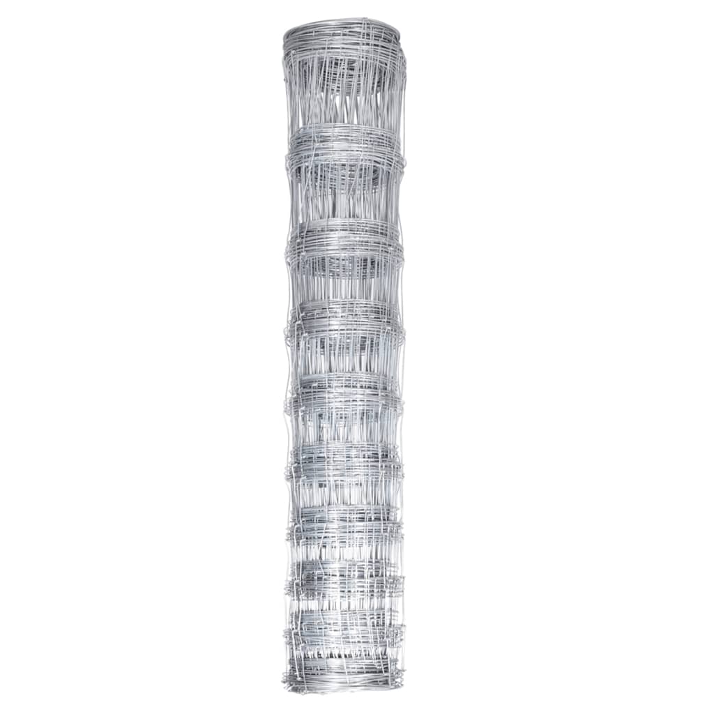 Vidaxl hek 50x1,2 m Galvanisé en acier argent coloré
