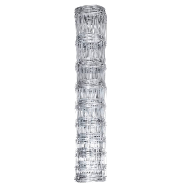 Vidaxl hek 50x1,2 m Galvanisé en acier argent coloré