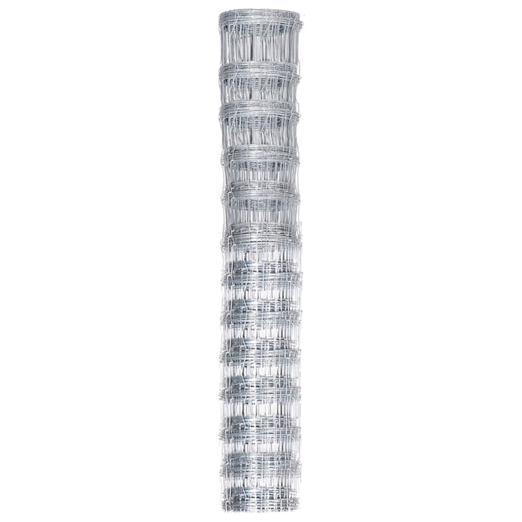 Vidaxl hek 50x1,25 m Galvanisé en acier argent coloré
