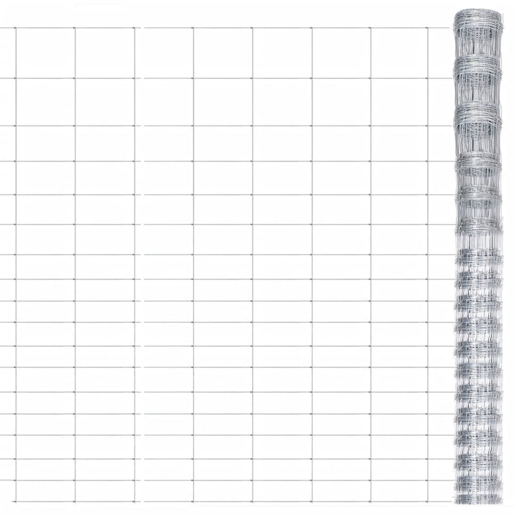 Vidaxl hek 50x1,25 m Galvanisé en acier argent coloré