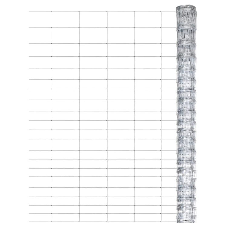 Vidaxl hek 50x1,25 m Galvanisé en acier argent coloré